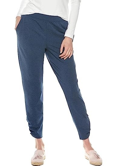 Women's UPF 50+ Coffee Pleated Pants - Sun Protection