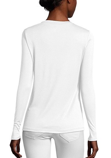 Women's Sport Long Sleeve Crewneck T-Shirt, Moisture-Wicking Tee